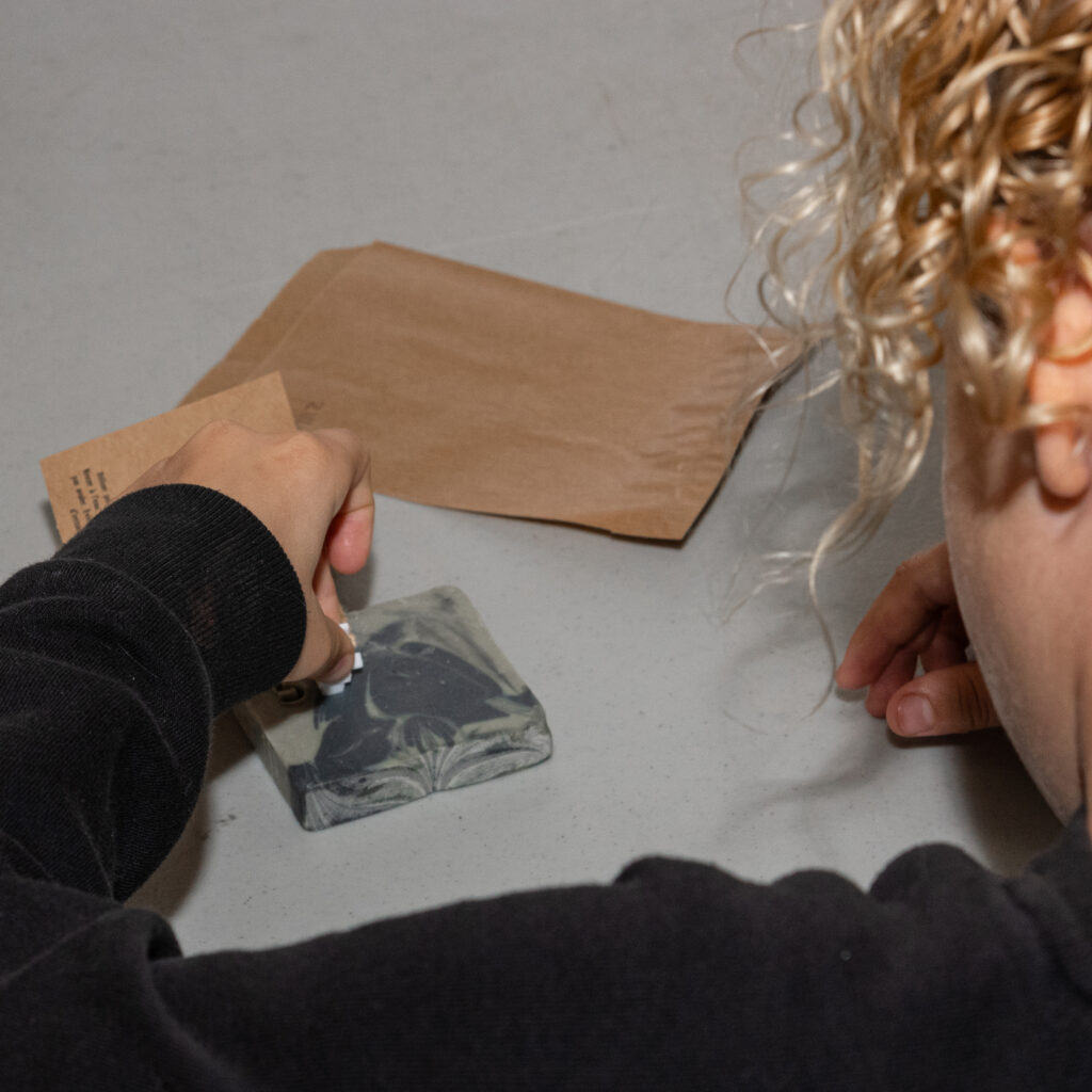 Personnalisation savon par un enfant